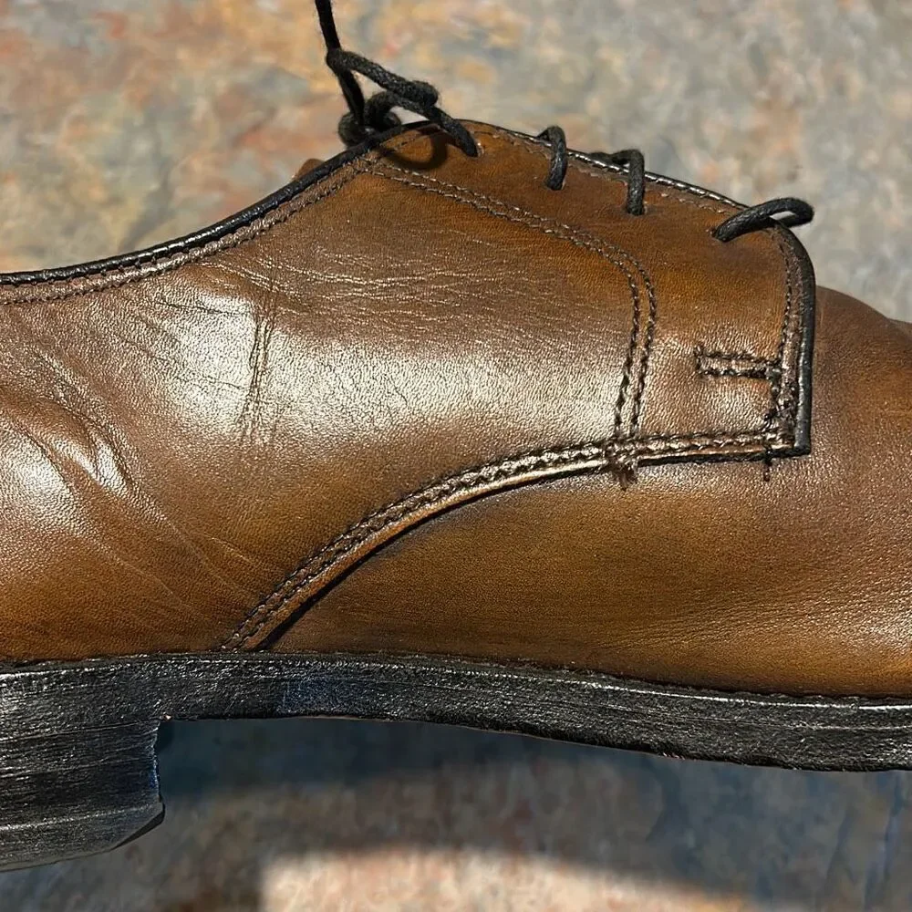 Allen Edmonds Lexington Brown Leather Captoe Derby Loafers Sz 9